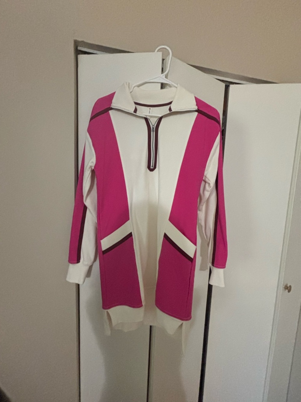 Colorblock Half-Zip color block dress